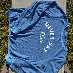 Wildfox Blue 'Never Say Diet' Sweatshirt